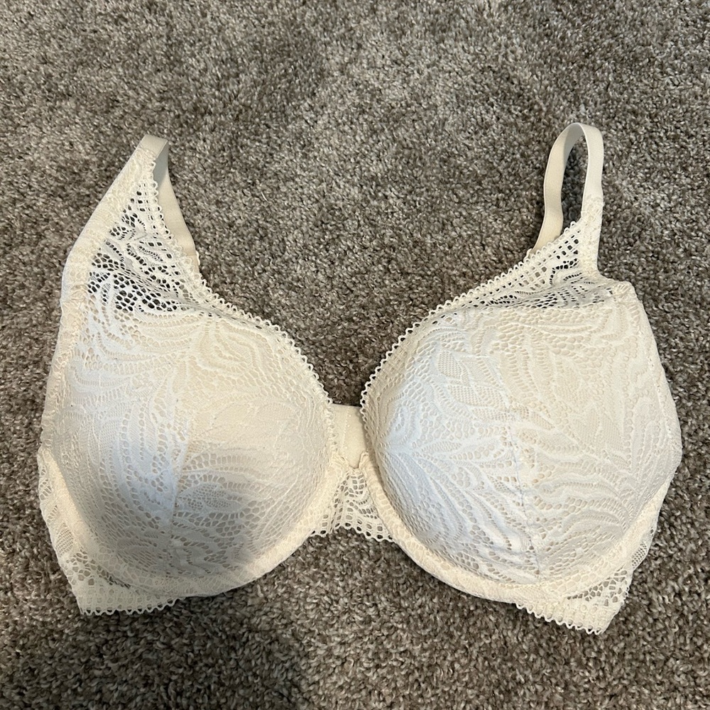 Auden Cream Lace Full-Coverage Bra